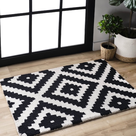 Nuloom Kellee Hand Tufted Geometric Wool Area Rug 3ft x 5ft MTVS174A-305